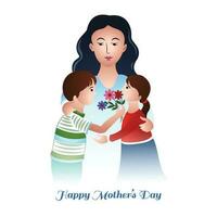 Beautiful mothers day card celebration background vector