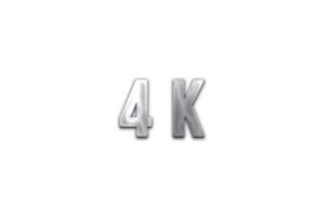 4 k subscribers celebration greeting Number with steel design png