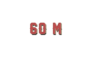 60 million subscribers celebration greeting Number with retro design png