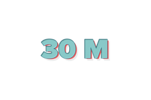 30 million subscribers celebration greeting Number with unique design png