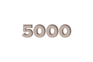 5000 assinantes celebração cumprimento número com gravar Projeto png