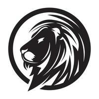 Lion Head Clipart Black And White vector