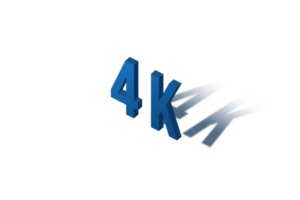 4 K iscritti celebrazione saluto numero con isomatric design png