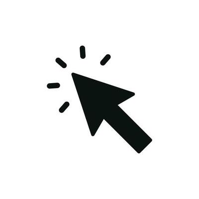 Arrow cursor icon isolated on white background