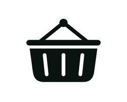 Shopping basket icon isolated on white background vector