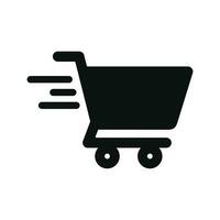 Shopping cart icon isolated on white background vector