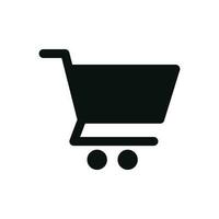Shopping cart icon isolated on white background vector