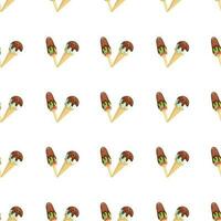 Seamless pattern with hand drawn corn on a stick vector