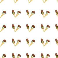 Seamless pattern with hand drawn corn on a stick vector