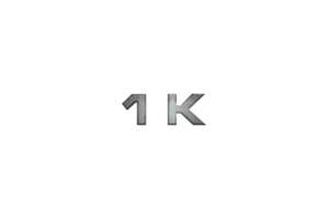 1 k subscribers celebration greeting Number with star wars design png