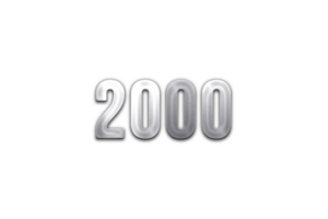 2000 iscritti celebrazione saluto numero con acciaio design png