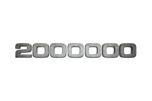 2000000 suscriptores celebracion saludo número con estrella guerras diseño png