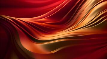 Abstract Background with 3D red Gradient Silk Fabric , photo