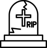 Cemetery Vector Icon Design