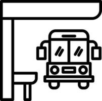 Bus stop Vector Icon Design