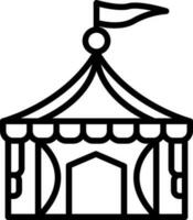 Circus tent Vector Icon Design