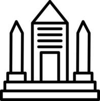 diseño de icono de vector de monumento