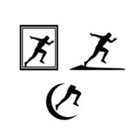 Set of vector design runner logo collection
