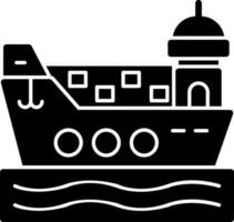 Cargo ship Vector Icon Design