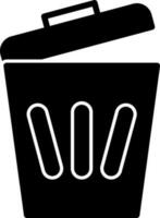 diseño de icono de vector de bote de basura