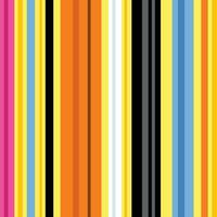 Colorful yellow dominated stripes vector background with colorful pink, orange, blue, and black decoration element isolated on square template. Simple flat concepted wallpaper.