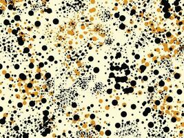 Abstract black and yellow brown droplets circles decorative element pattern vector background isolated on horizontal landscape light yellow wallpaper. Simple flat themed backdrop.