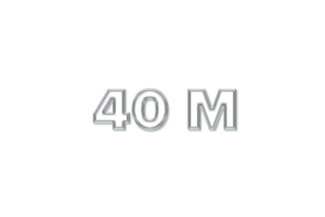 40 million les abonnés fête salutation nombre avec verre conception png