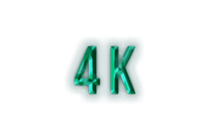 4 k Abonnenten Feier Gruß Nummer mit rustikal Stahl Design png