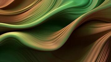 Abstract Background with 3D green Gradient Silk Fabric , photo