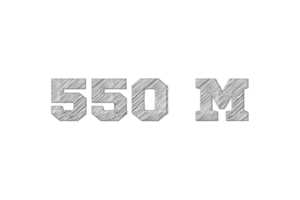 550 million subscribers celebration greeting Number with design png