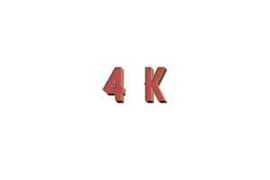 4 k subscribers celebration greeting Number with retro design png