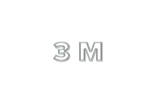 3 million subscribers celebration greeting Number with glass design png
