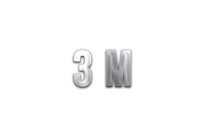 3 million subscribers celebration greeting Number with steel design png