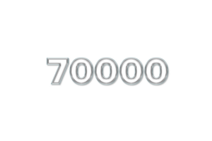 70000 les abonnés fête salutation nombre avec verre conception png