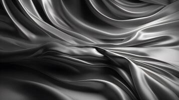 Abstract Background with 3D silver Gradient Silk Fabric , photo