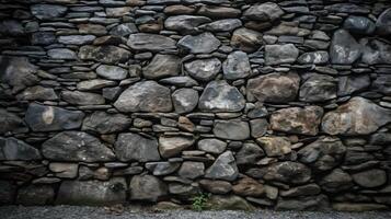 ancient stone fence texture , photo