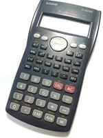 Close up photo of the buttons in the scientific calculator.