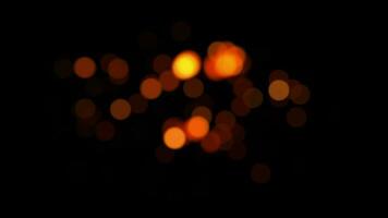 Loop abstract flow motion glow orange bokeh particles video