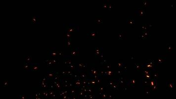 Loop glow fire particles sparks rising up video