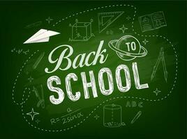 Education background with back to school supplies vector