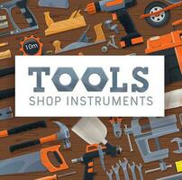 Work tools and construction instruments shop vector