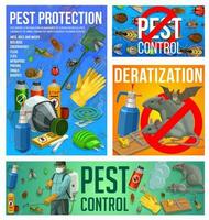 Pest control disinsection and deratization service vector