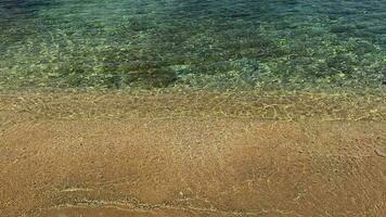 Sand und das frisch Meer Wasser in der Nähe von das Strand video