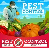 Agriculture pest control service exterminator vector