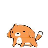 fofa Castanho cachorro rabisco arte. png