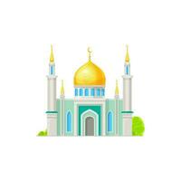 Islamic mosque or ancient arabian palace building vector