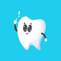 sano diente emoticon aislado dental clínica firmar vector