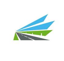 Highway vector icon, road, isolated pathway sign