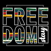 freedom slogan text vector typography design