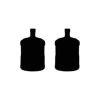 Water bottles silhouette. Plastic bottle. vector